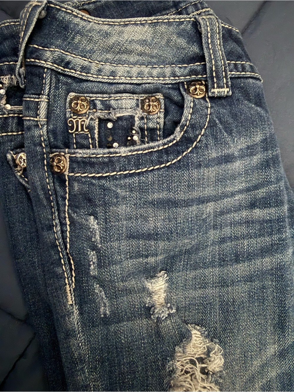 Miss Me Distressed Medium Wash Jeans - Picture 8 of 15